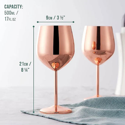 Durable Metal Drinking Glasses (6 Pack)