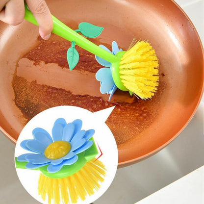 Soft Floral Planter Cleaning Brush