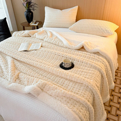 Plush Double Layer Fleece Blanket Ultra Soft Winter Throw