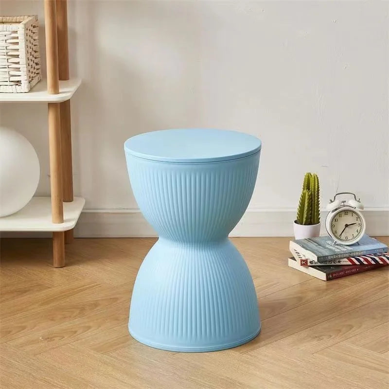 Modern Slim Side Table with Unique Hourglass Shape