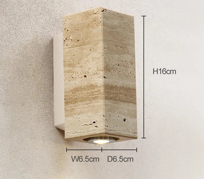 Natural Stone LED Wall Light Fixture