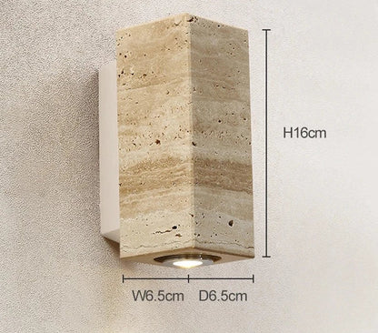 Natural Stone LED Wall Light Fixture