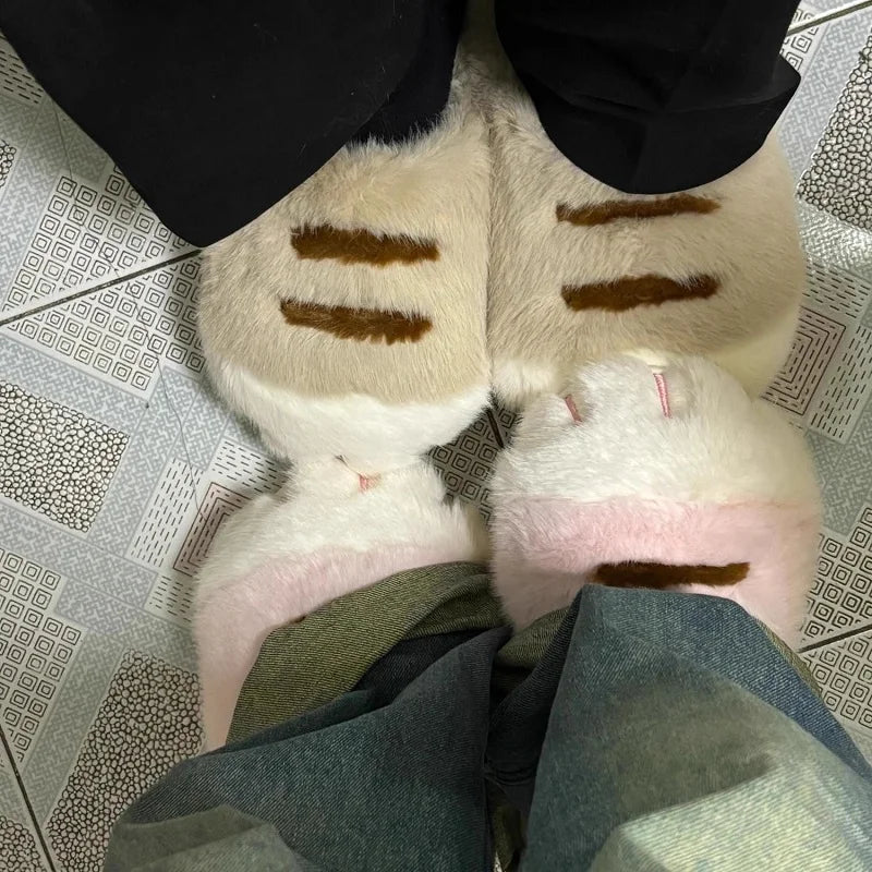 Cozy Cat Paw Slippers for Women Soft & Warm