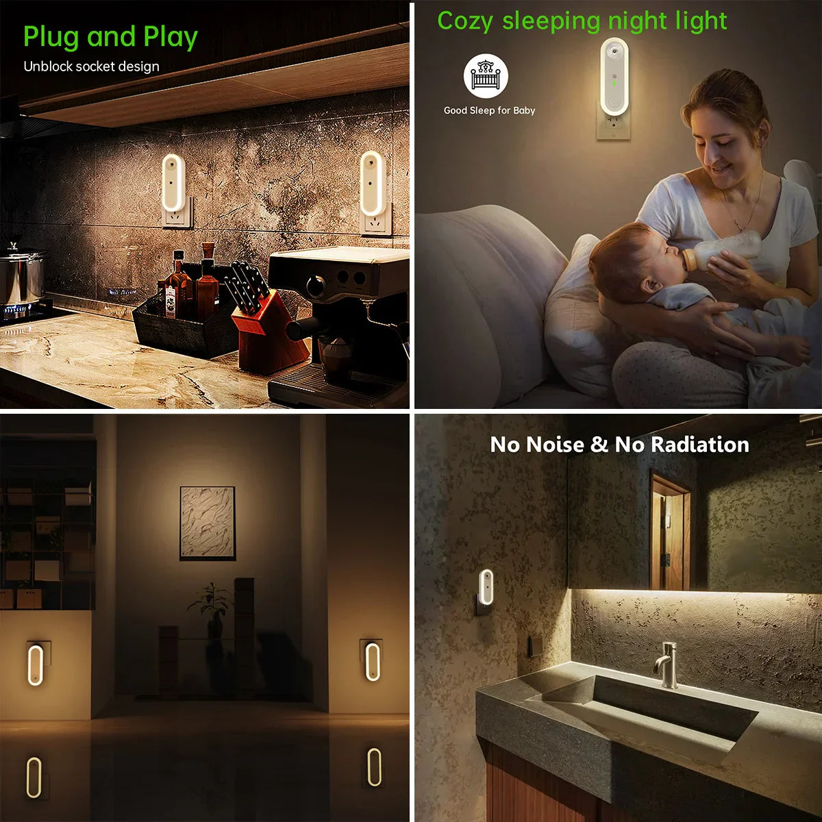 Compact Air Purifier with Night Light & Ion Technology