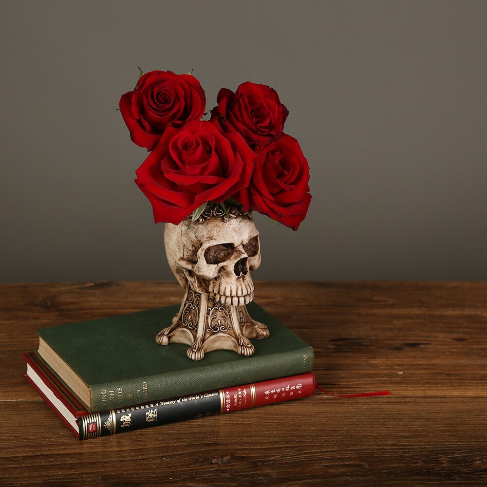 Decorative Skull Planter Pot