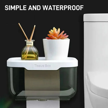 Stylish Wall Mount Toilet Paper Dispenser with Storage