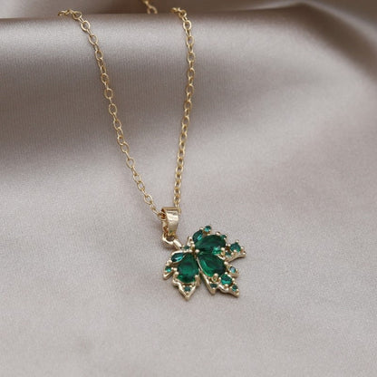 Delicate Leaf Pendant Pretty Necklace
