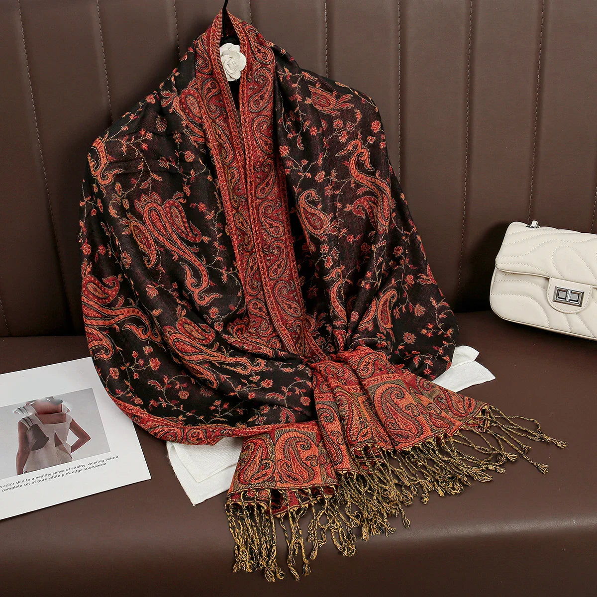 Soft Cashmere Women's Scarf Luxury Warm Print