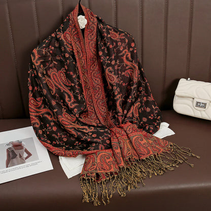 Soft Cashmere Women's Scarf Luxury Warm Print
