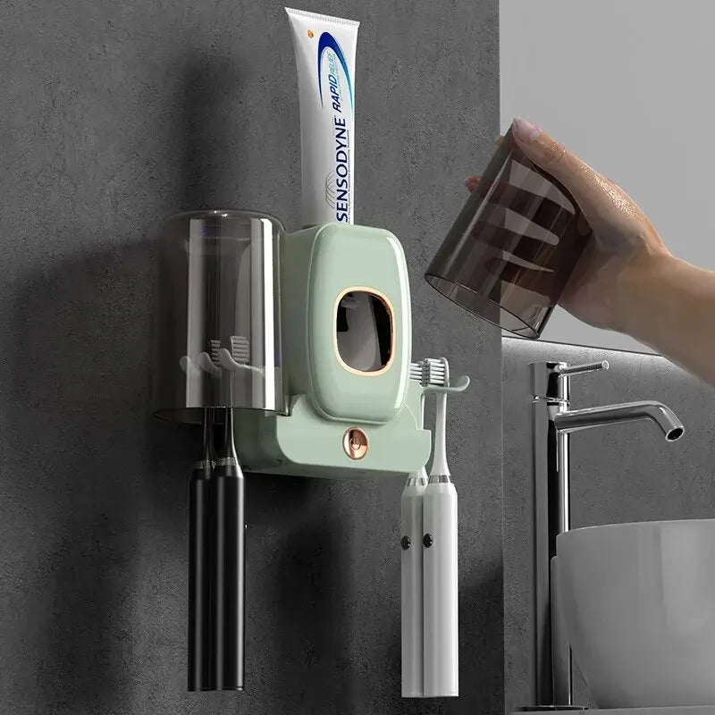 UV Toothbrush Sanitizer with Automatic Dispenser