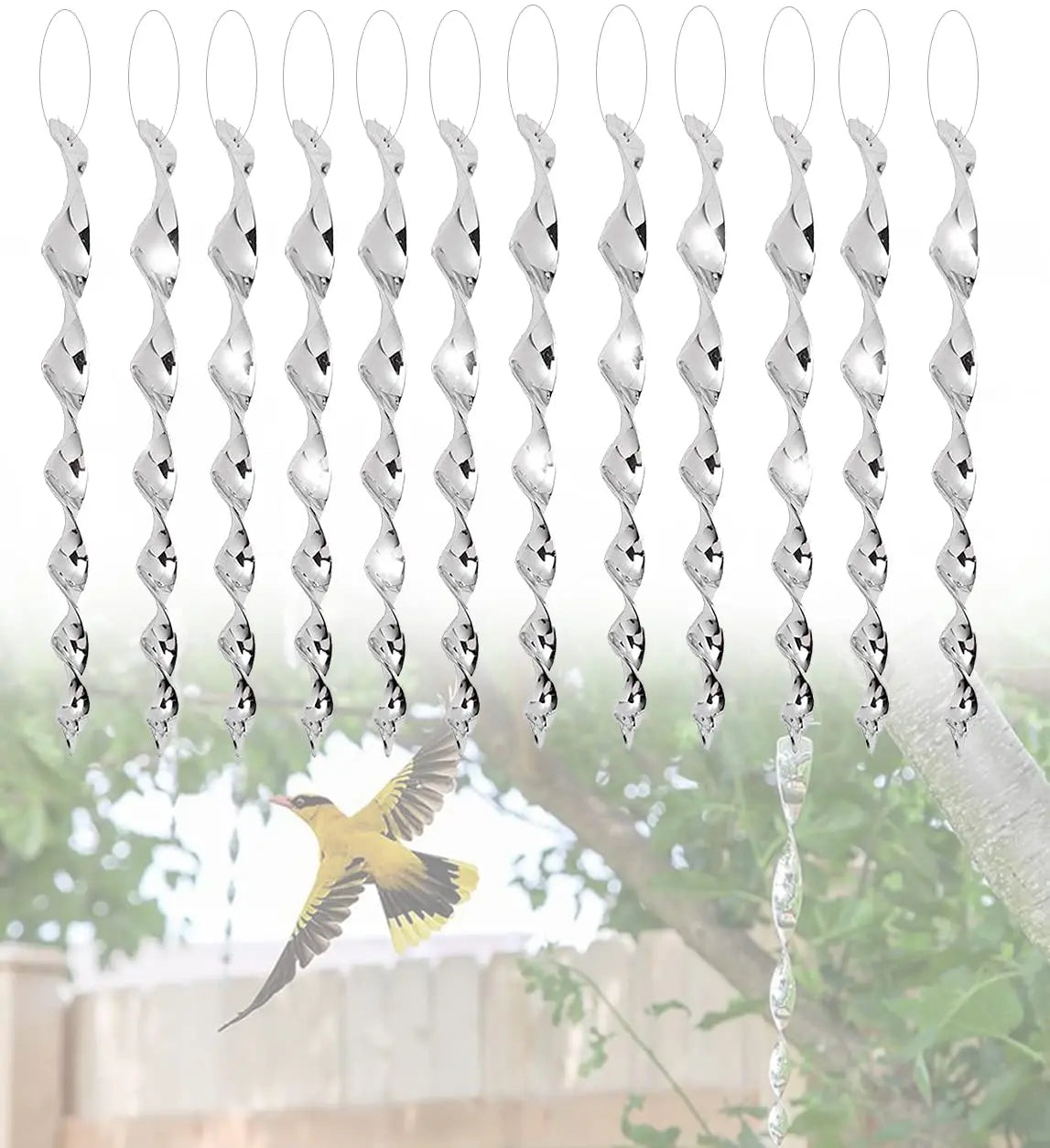 Garden Bird Repellent Spinner Set 12 Piece Pack - Befez