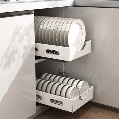 Space Saving Under Cabinet Dish Storage Rack