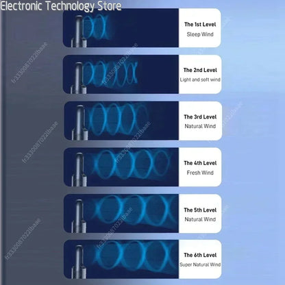 Quiet USB Bladeless Fan with 6 Speed Settings