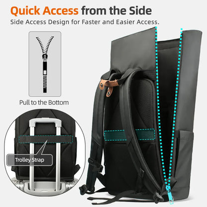 Practical Men's Travel Backpack with USB and Water Resistance