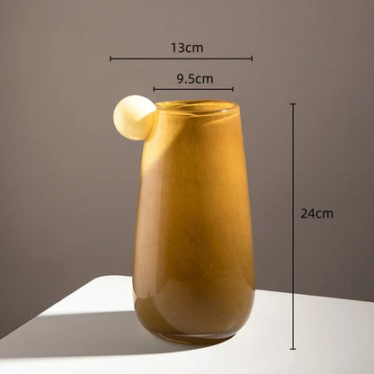 Round Clear Decorative Vase