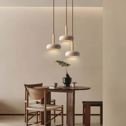 Befez | Elegant Stone Ceiling Lamp - Warm LED Pendant Light