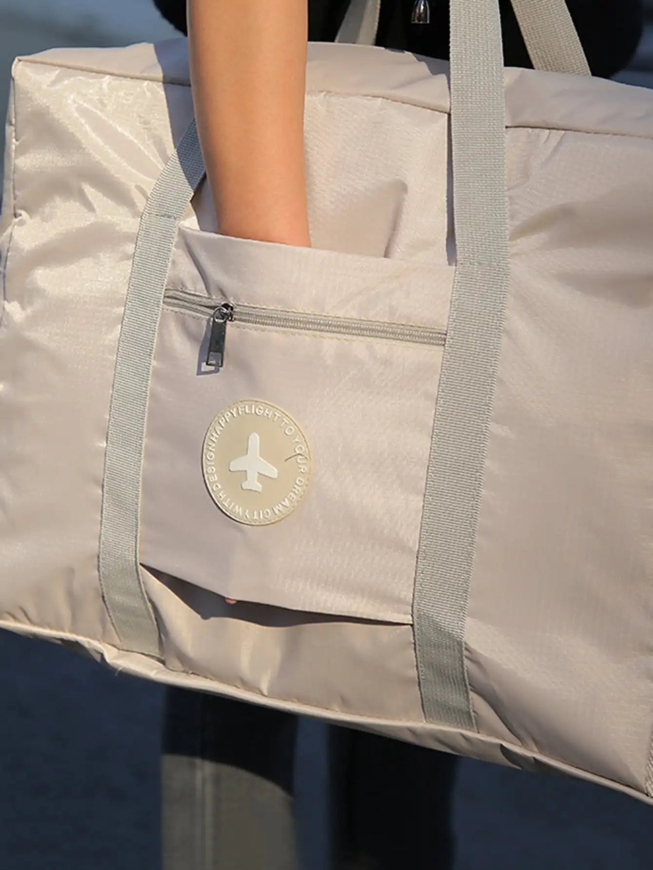 Durable Folding Travel Duffel Bag with Extra Pockets