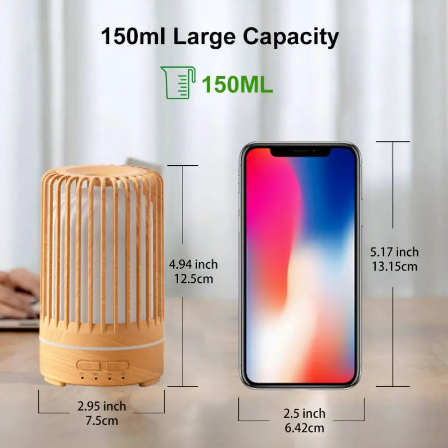Compact Mini Essential Oil Diffuser with LED Light