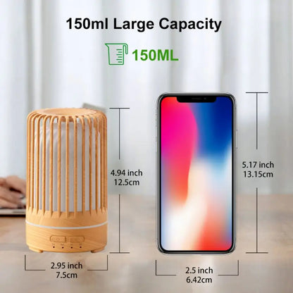 Compact Mini Essential Oil Diffuser with LED Light