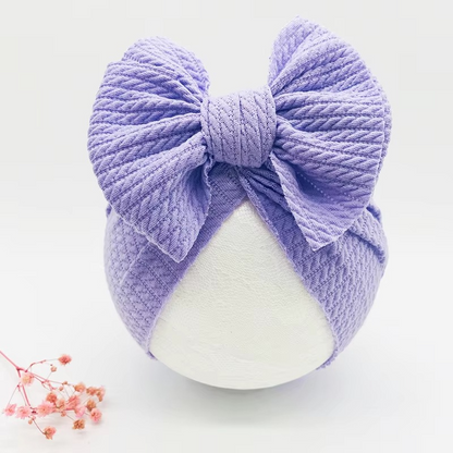 Soft Baby Beanie with Cute Bow Headband