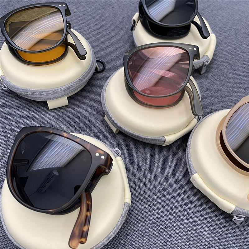 Stylish UV Protection Folding Clear Lens Sunglasses