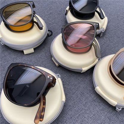 Stylish UV Protection Folding Clear Lens Sunglasses
