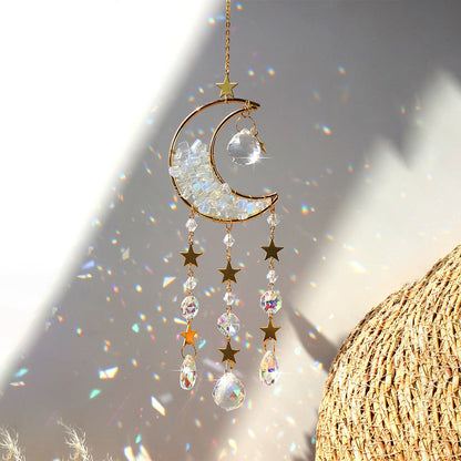 Sparkling Glass Moon Wall Decoration