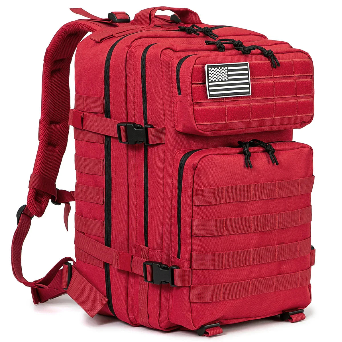 Durable 45L Tactical Backpack with Molle System - Khaki