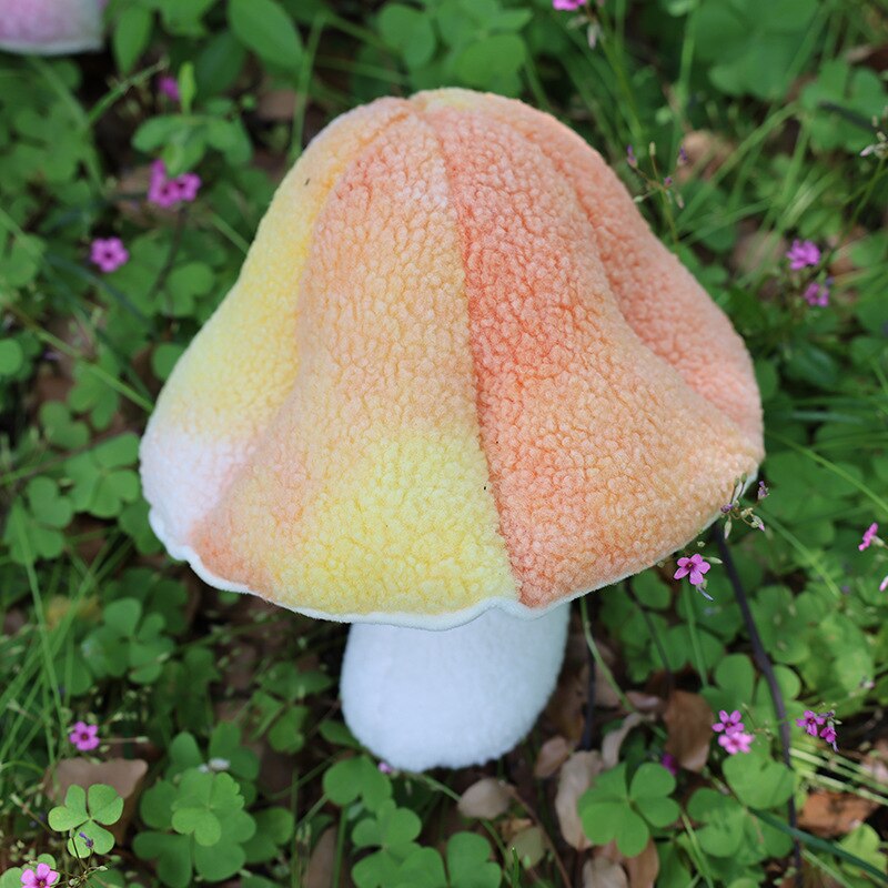 Soft Faux Fur Mushroom Pillow
