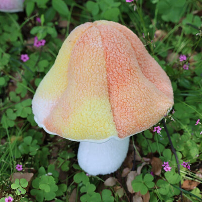 Soft Faux Fur Mushroom Pillow