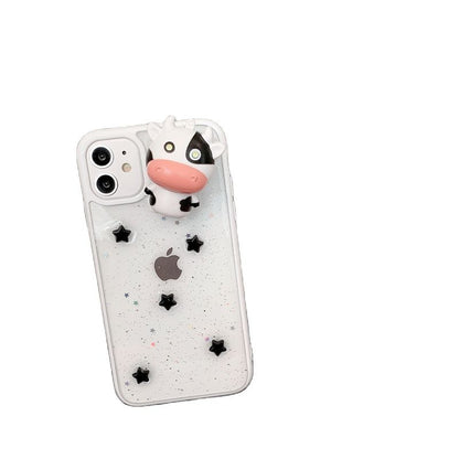 Clear Glow Cow iPhone Phone Case