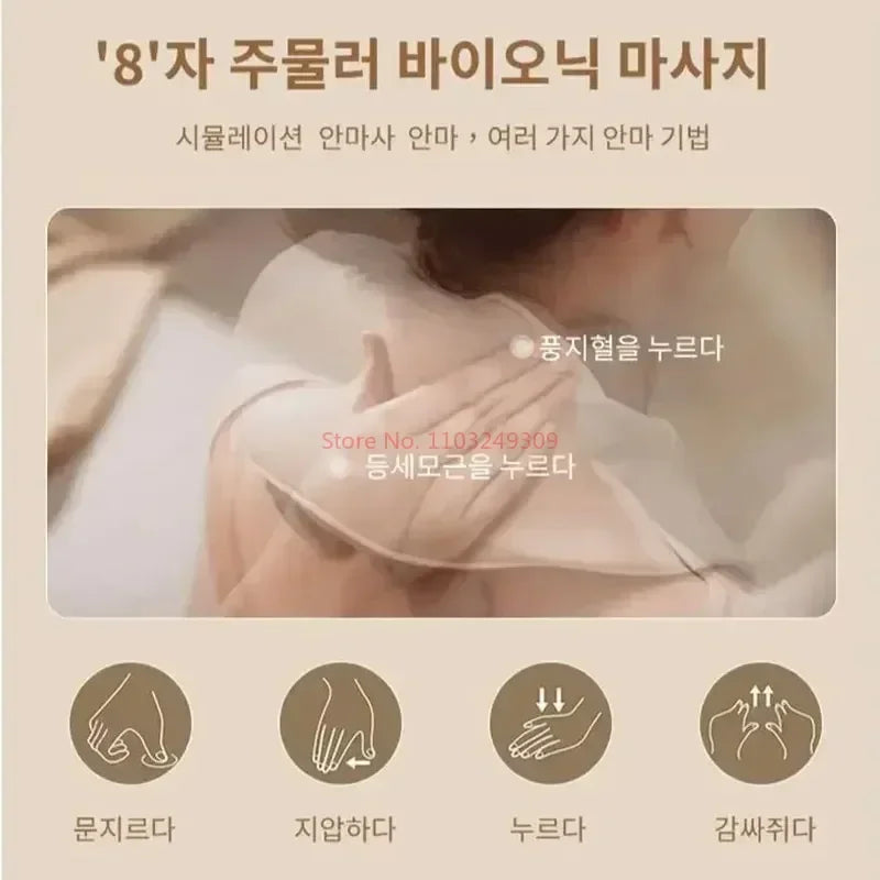 Portable Neck Massager Shawl with Heat and Knead Function