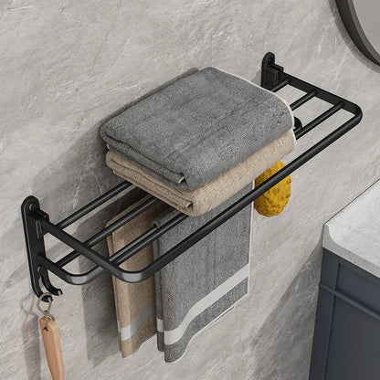 Compact Wall Mount Foldable Towel Holder