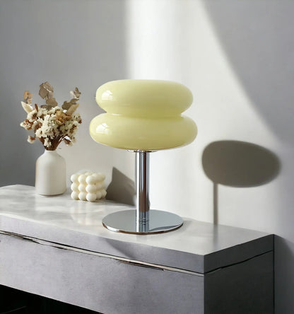 Stylish Glass Desk Lamp with USB and Color Changing Lights