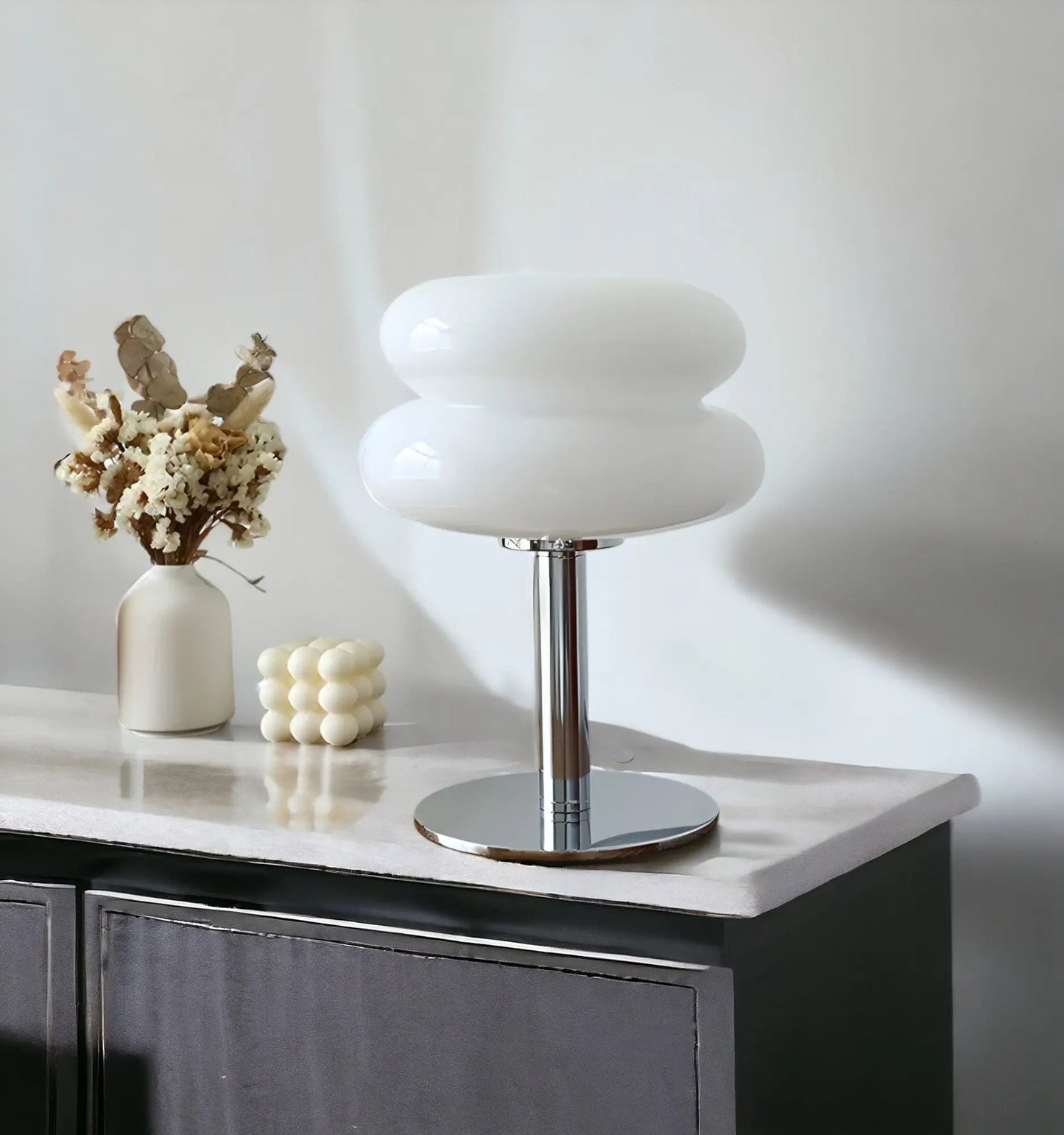 Stylish Glass Desk Lamp with USB and Color Changing Lights - Befez
