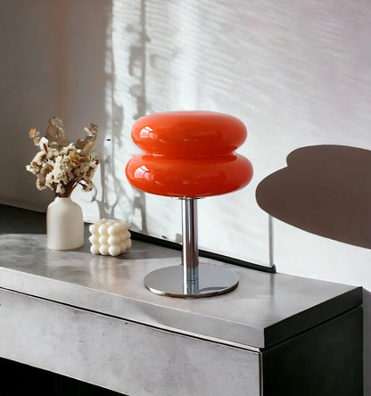 Stylish Glass Desk Lamp with USB and Color Changing Lights