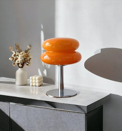 Stylish Glass Desk Lamp with USB and Color Changing Lights