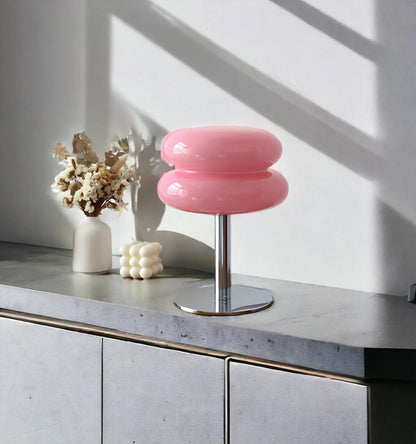 Stylish Glass Desk Lamp with USB and Color Changing Lights