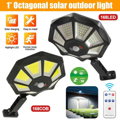 Bright Solar Powered 168 LED Security Light