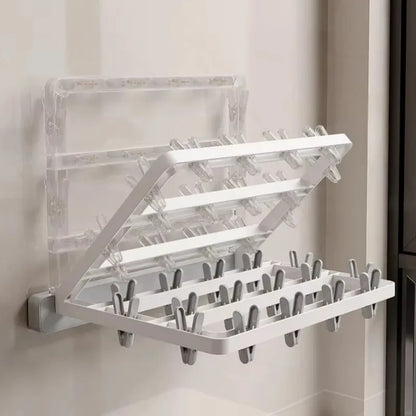 Compact Folding Wall Dryer with Towel Holder