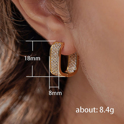 Simple Korean hoop earrings