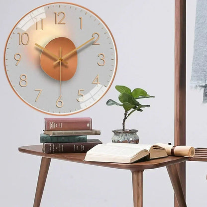 Quiet Digital Wall Clock in Traditional 8 Inch Design