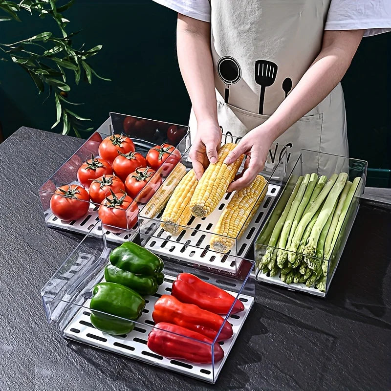 Compact Fridge Storage Container for Food & Produce