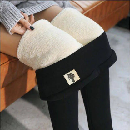 Warm High Waisted Cashmere Leggings for Women