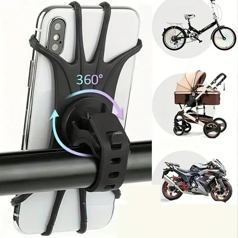 Flexible Bike Phone Mount 360 Rotation Silicone Holder - Befez