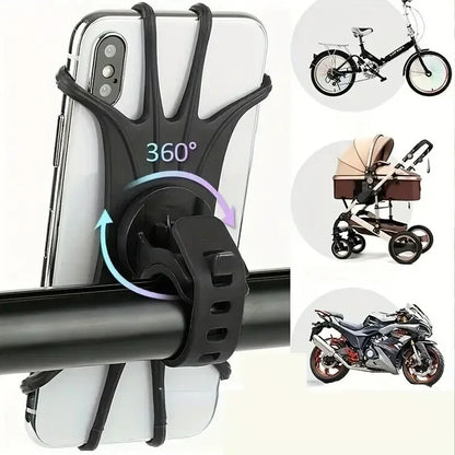 Flexible Bike Phone Mount 360 Rotation Silicone Holder - Befez