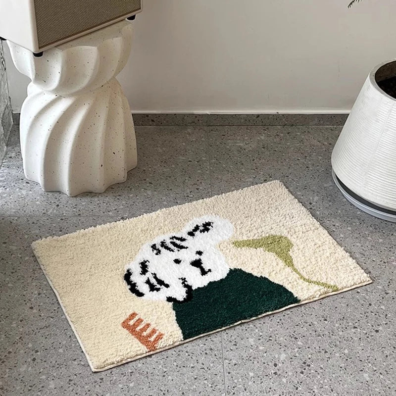 Plush Pet Bathroom Mat
