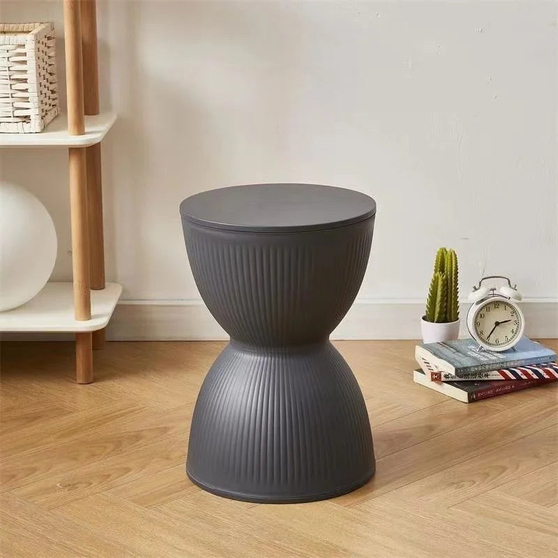 Modern Slim Side Table with Unique Hourglass Shape