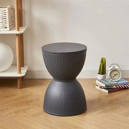 Modern Slim Side Table with Unique Hourglass Shape