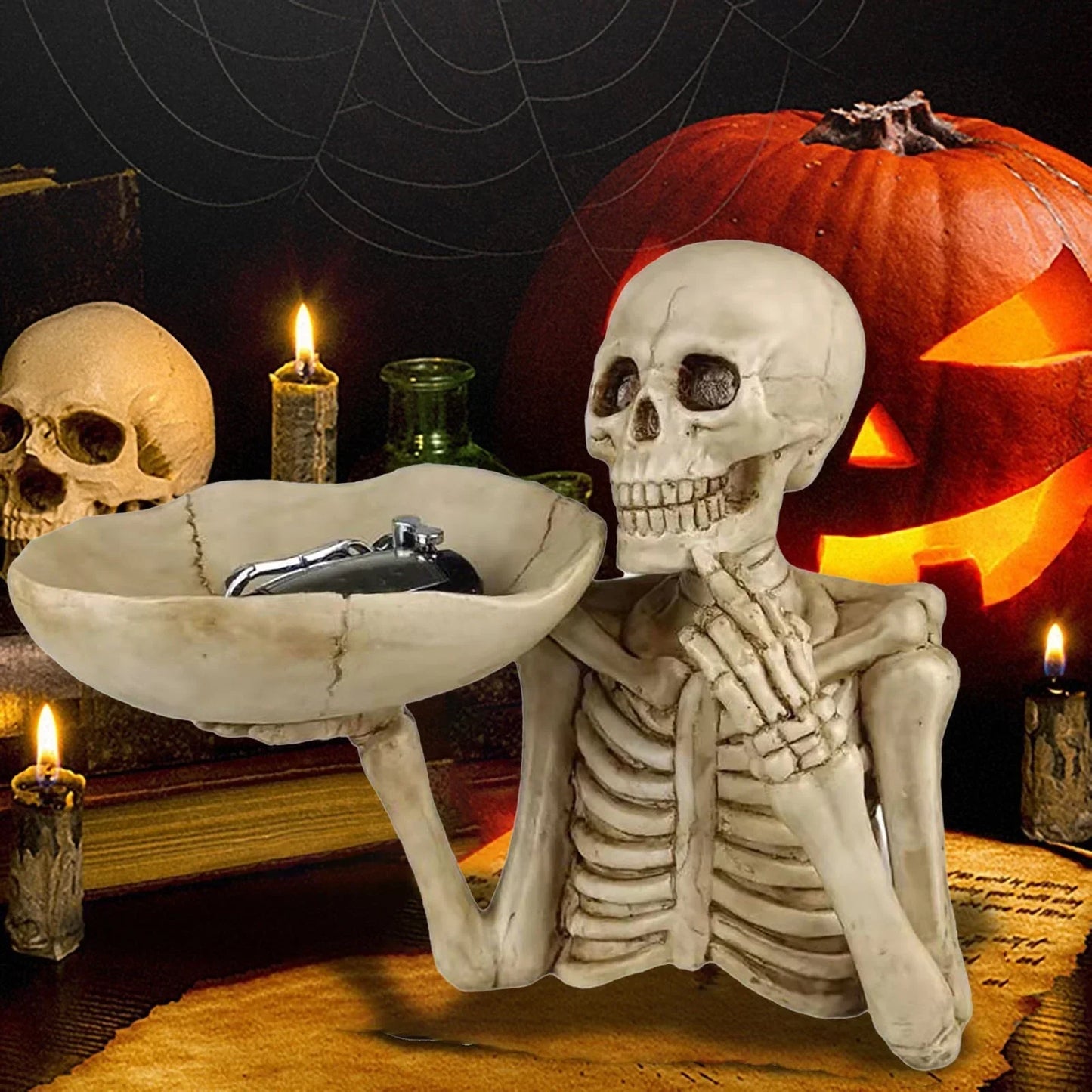 Spooky Skull Resin Serving Tray - Befez